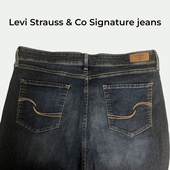 Levi’s Strauss Signature and Wonderly Jeans Size 16 Blue Denim Lot of 2 - Picture 7 of 9